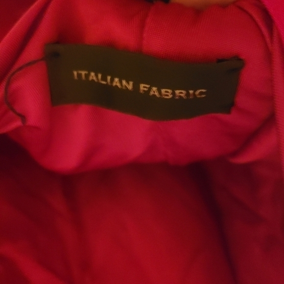 BIRD By Juicy Couture Dress Tessa Pink Dahlia Halter W/ Velore Tie Straps Size M - Picture 5 of 5